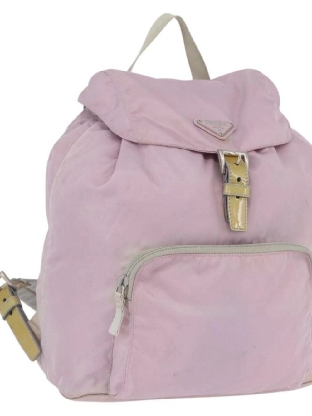 PRADA Backpack Nylon Pink Silver Auth LNZ680
